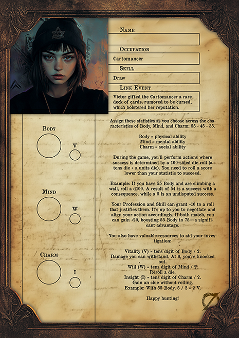 Hubris at Fort-Graven — Character sheet